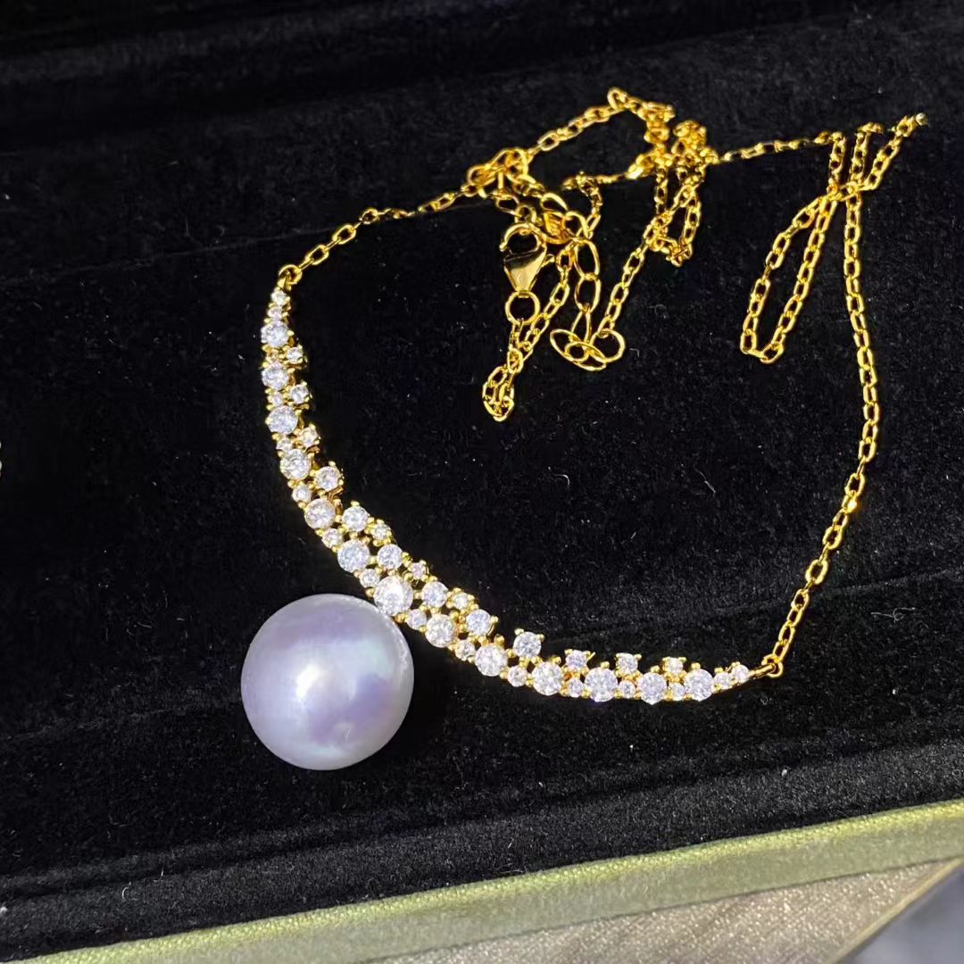 Pearl Necklace Set - Ожерелье из стерлингового серебра S925, фурнитура