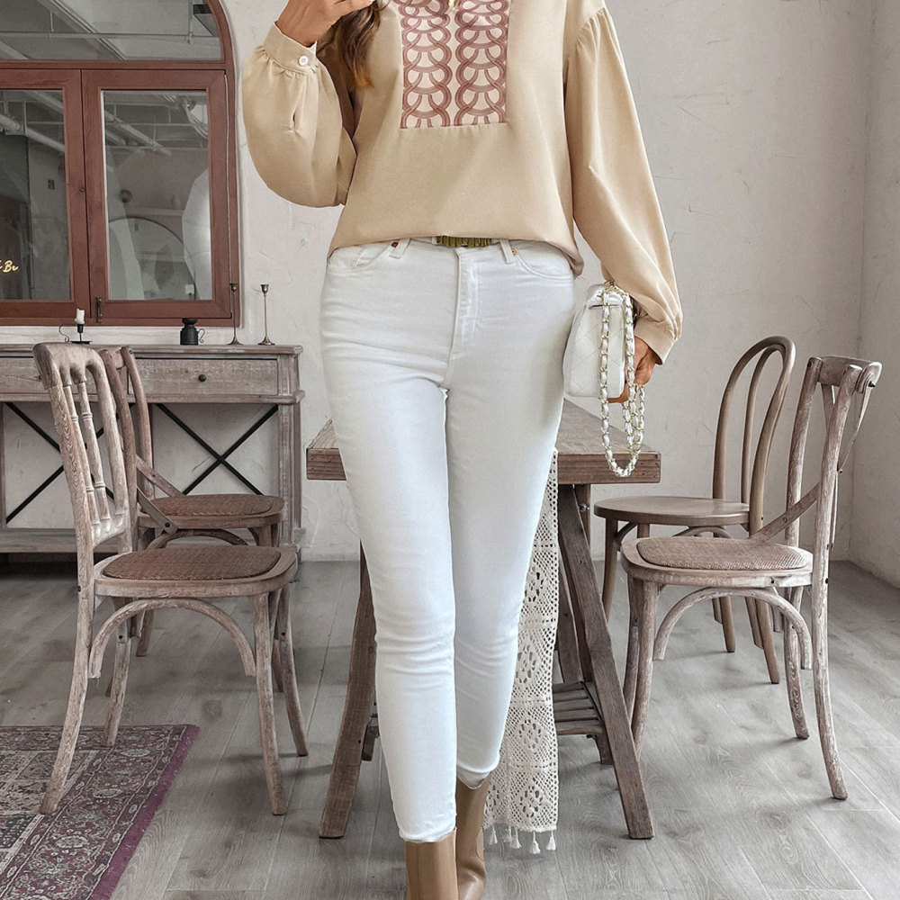 Women Formal Wear Shirts - Стильная женская блузка в ретро-стиле с