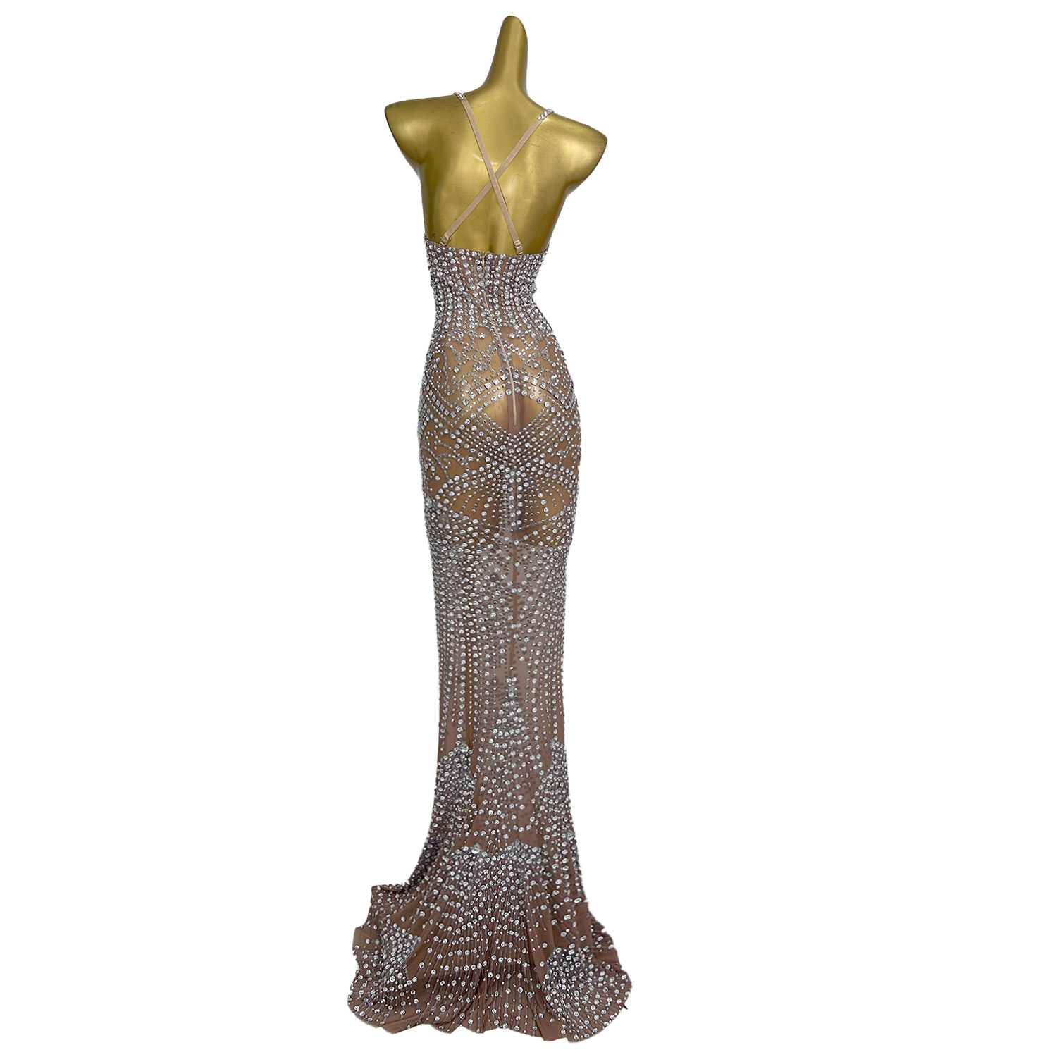 Women'S Formal Dinner Wear - Сексуальное прозрачное длинное платье для банкета