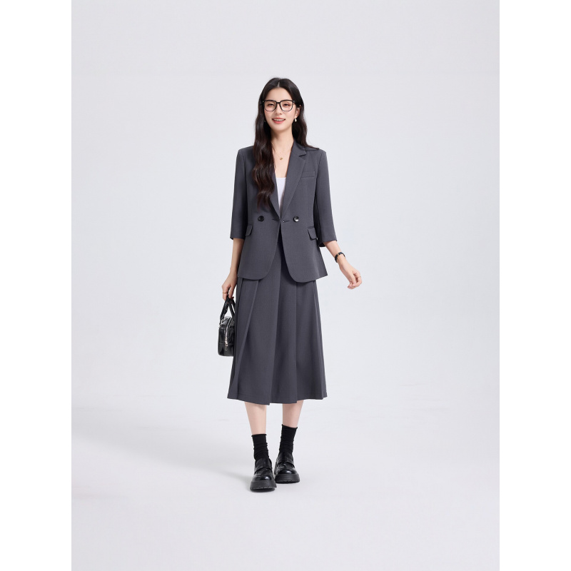 Women Formal Wear Shirts - Новый женский костюм-двойка темно-синего цвета для