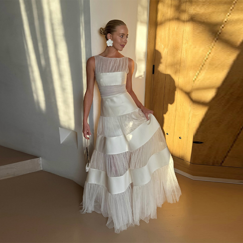 Изысканное белое вечернее плат – обзор и цена Women'S Formal Dinner Wear