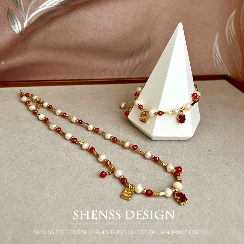Женское ожерелье с подвеской и – обзор и цена Pearl Necklace Set