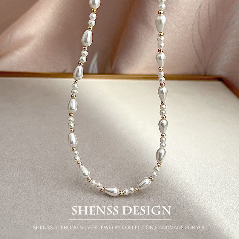 Элегантное ожерелье с каплями  – обзор и цена Pearl Necklace Set