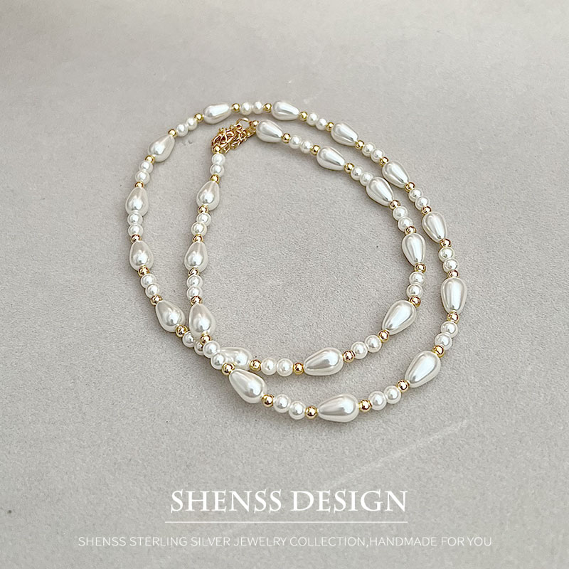 Элегантное ожерелье с каплями  – обзор и цена Pearl Necklace Set